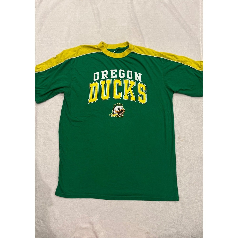 Fanatics Oregon Ducks NCAA T-Shirt Mens XLT Green Yellow Cotton Graphic Tee